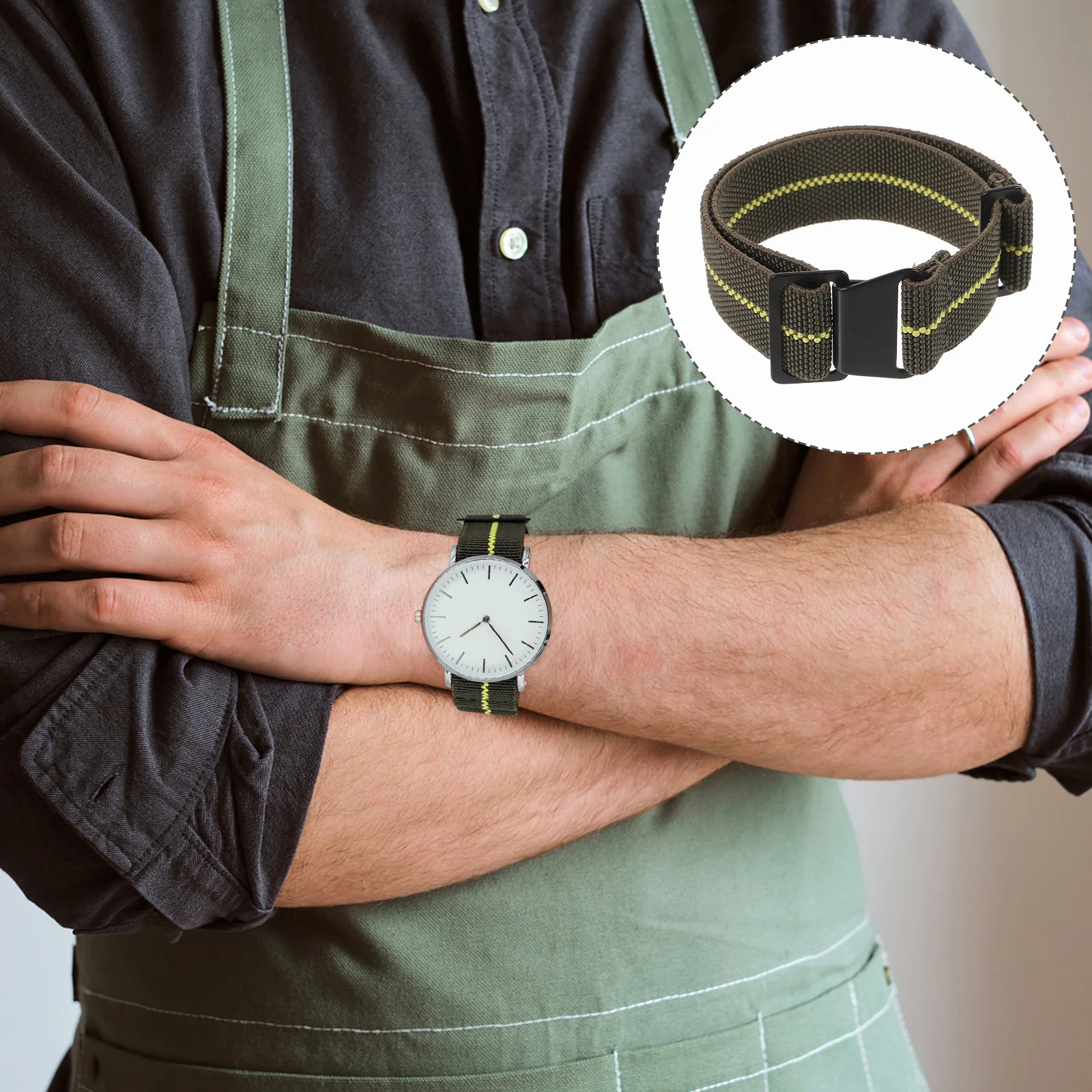 

1Pcs Elastic Nylon Watch Band 20mm Quick-Dry Replacement Strap Comfortable Durable Wristband Watch Strap Nylon Watchband