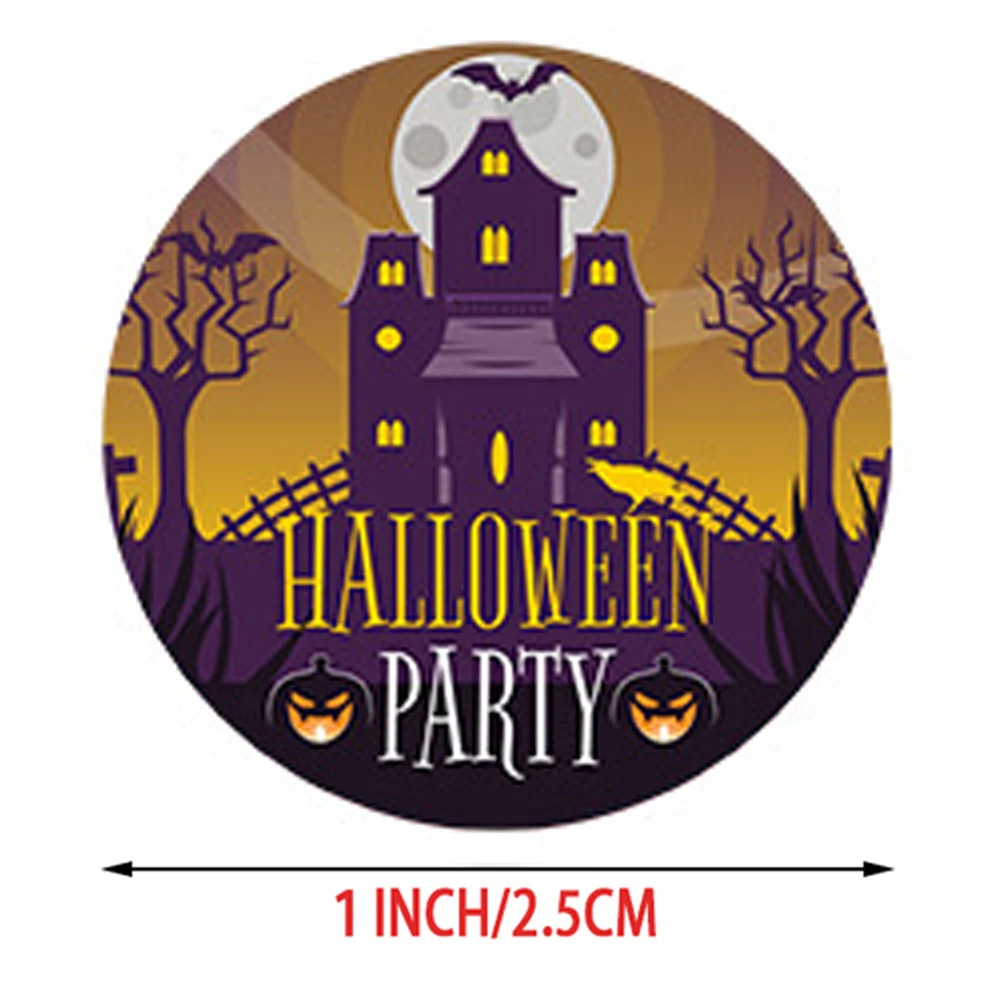 500Pcs Happy Halloween Stickers Funny Pumpkin Ghost Paper Sticker for Gift Packing Bag Sealing Labels Halloween Party Decoration