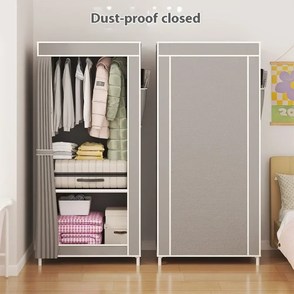 Minimalist Foldable Wardrobe Plastic Storage Cabinet Room Furniture Cheap Bedrooms Wardrobes Closet Armable Home Storage Rack image 2