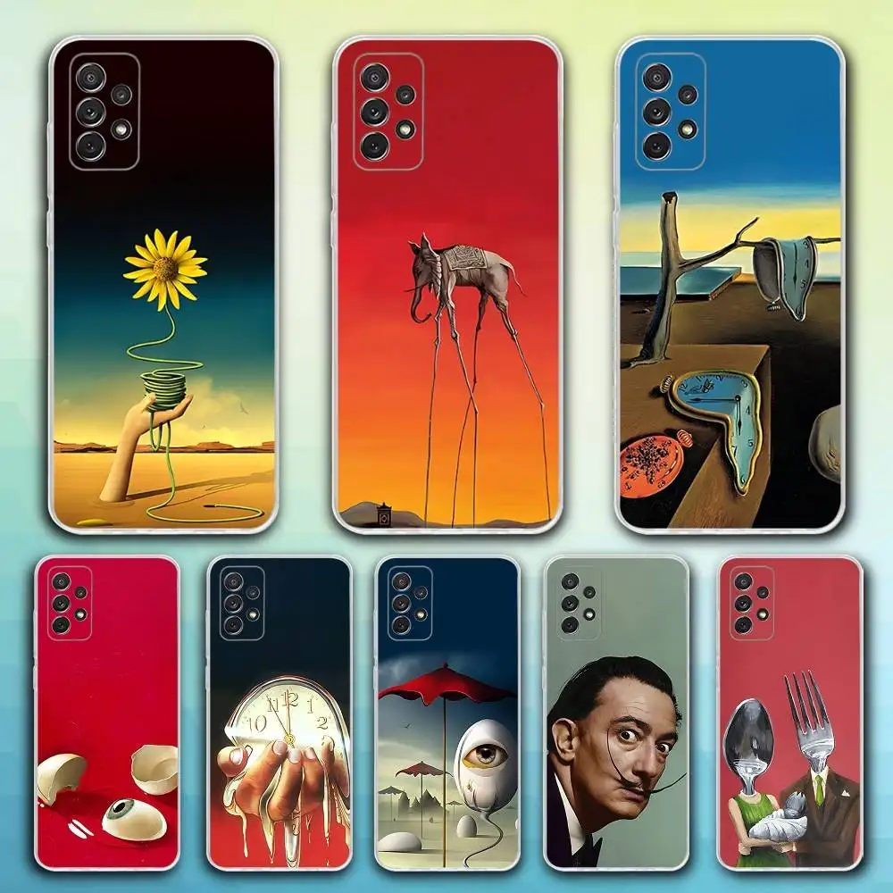 

S-Salvador Art D-Dali Phone Case For Samsung S30,23,21,22,20, FE lite,S10,9,8,7 PIus Note20ultra Soft Transparent