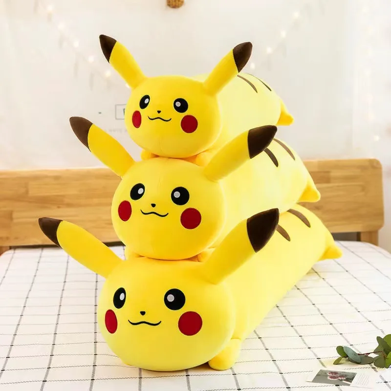 Almohada PokéMon Pikachu, juguete de peluche largo grande, caja ciega, almohada para dormir para cama, decoración del hogar, 60cm/80cm/110cm/170cm, regalo para niños