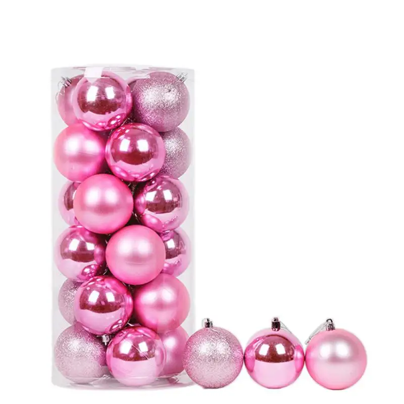 24pcs Christmas Ball Ornaments Shatterproof Christmas Ornaments Set Decorations For Xmas Tree Balls 4cm