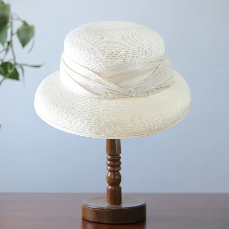 summer-lightweight-silk-hemp-white-straw-hat-beach-vacation-face-slimming-bucket-hat-sunscreen-yang-hat-men-women-universal