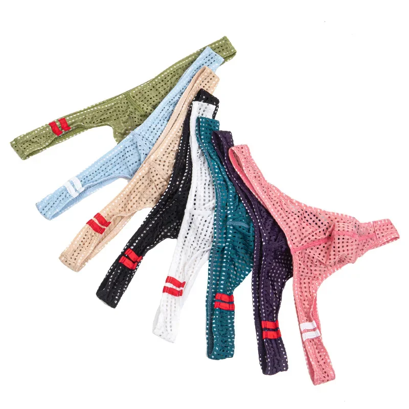 FYXLJJ 8pcs Men's Brand New Briefs Panties Sexy Mesh Men Underwear U Convex Pouch Underpants Male Tangas Bikinis Trunk Panty