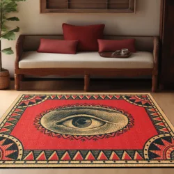 Creative Art Eye Carpet Retro Home Decoration Living Room Carpets Luxury Comfort Refreshing Bedroom Rug Easy Care Balcony Rugs