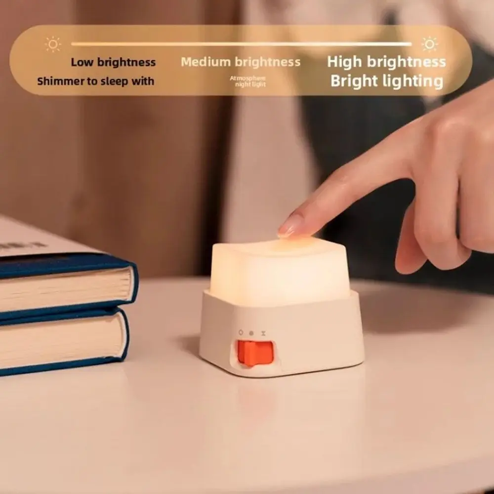 Adjustable Keyboard Click Style Light Portable Magnetic Attraction LED Touch Night Lamp Dimming With Stickers