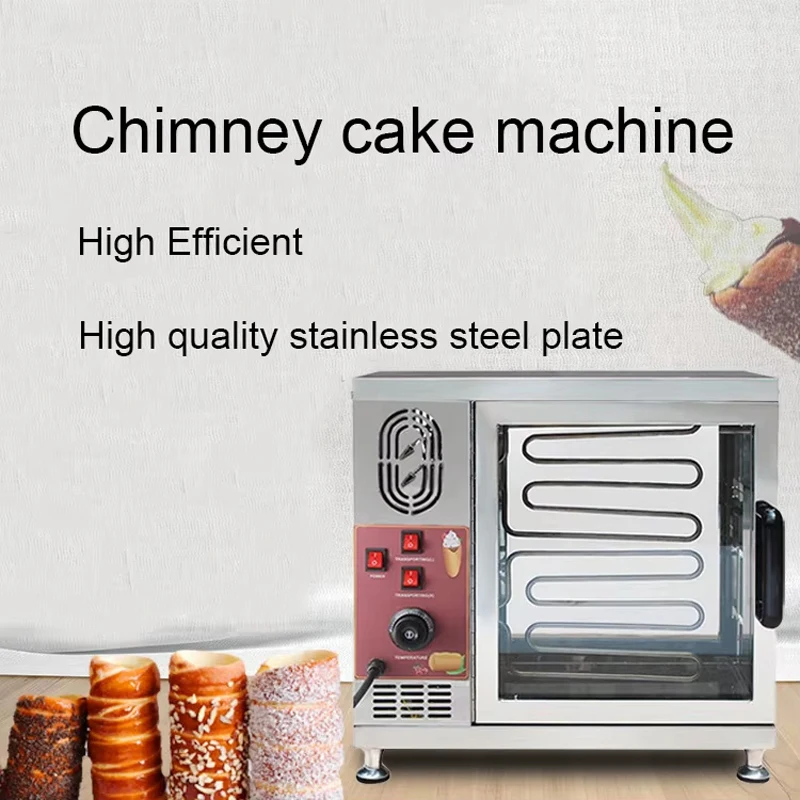 Electric Chimney Cake  Machine Donut Doughnut Ice Cream Cone Maker Hungary Trdelnik Chimney Bread Roll Machine