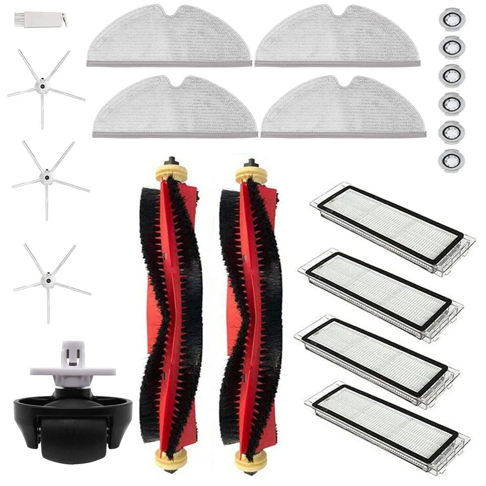 ABLN-Replacement Parts Main Brush Side Brushes HEPA Filter Compatible For Roborock S5max S6pure Vacuum Cleaner Accessories