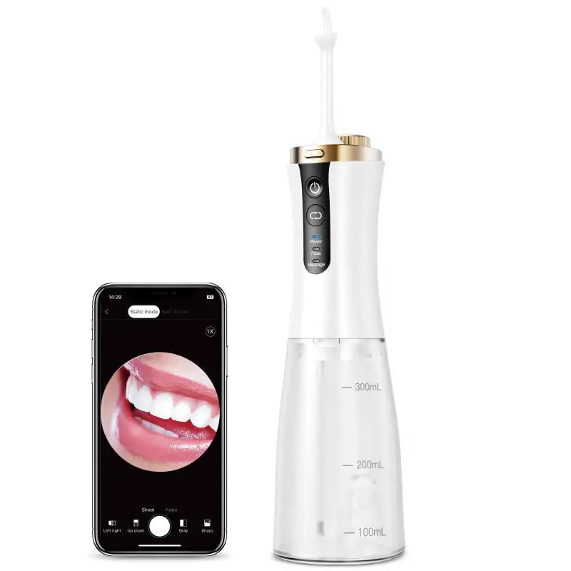 

Visual Oral Irrigator USB Rechargeable Water Flosser Portable Dental Water Jet 350ML Water Tank Waterproof Teeth Cleaner