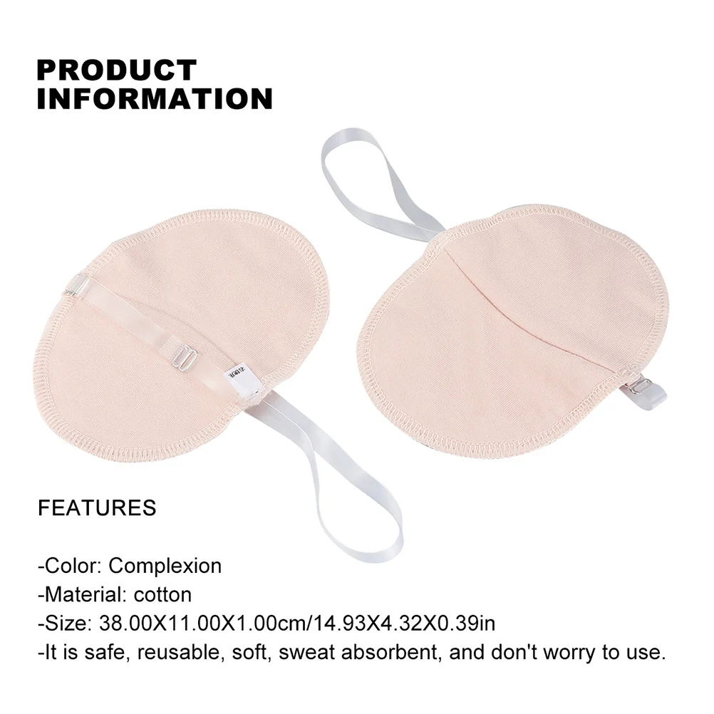 Non-Visible Underarm Sweat Pads Reusable Cotton Armpit Sweat Absorption Sticker Soft Breathable Summer Antiperspirant