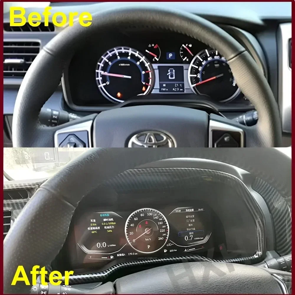 

12.3" LCD Car Digital Dashboard Cluster For Toyota 4Runner 2014-2019 Virtual Instrument Panel Speedometer Cockpit Meter Upgrade