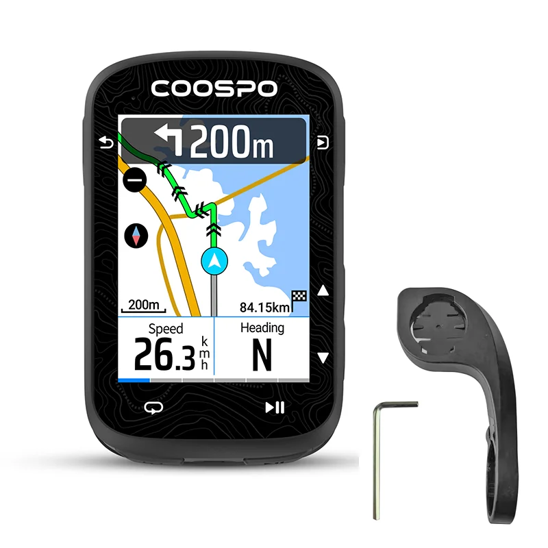 COOSPO CS600 Wireless Cycling Computer with GPS Wireless Bike Odometer & Speedometer with Color Map Navigation Cycle Computer