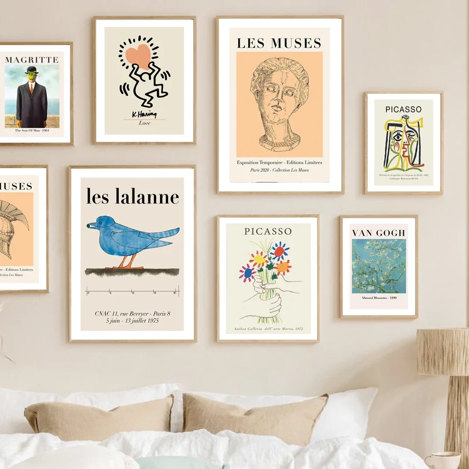 Picasso Van Gogh Paul Klee Les LaLanne Abstract Wall Art Print Canvas Painting Nordic Poster Wall Pictures For Living Room Decor