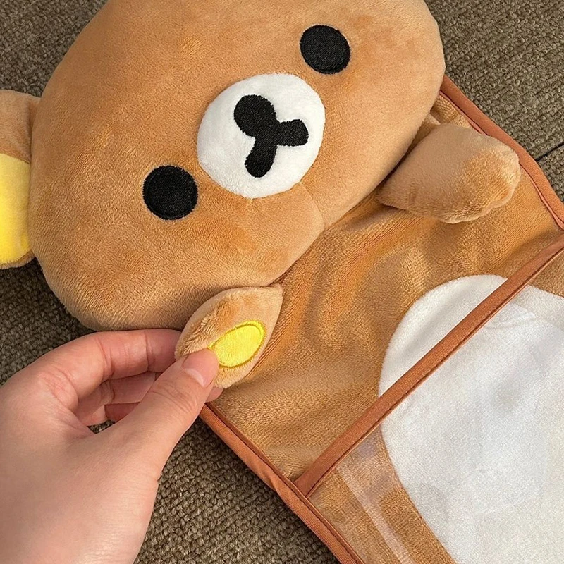 حقيبة تخزين معلقة على شكل دب كرتوني من Rilakkumas، منظم حائط واسع، مثالية للهدايا