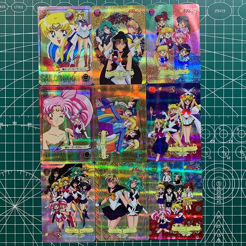 DIY Sailor Moon JUMBO First Round Series Reproduction Flash Card Anime Peripheral Game Collection Card Holiday Gift