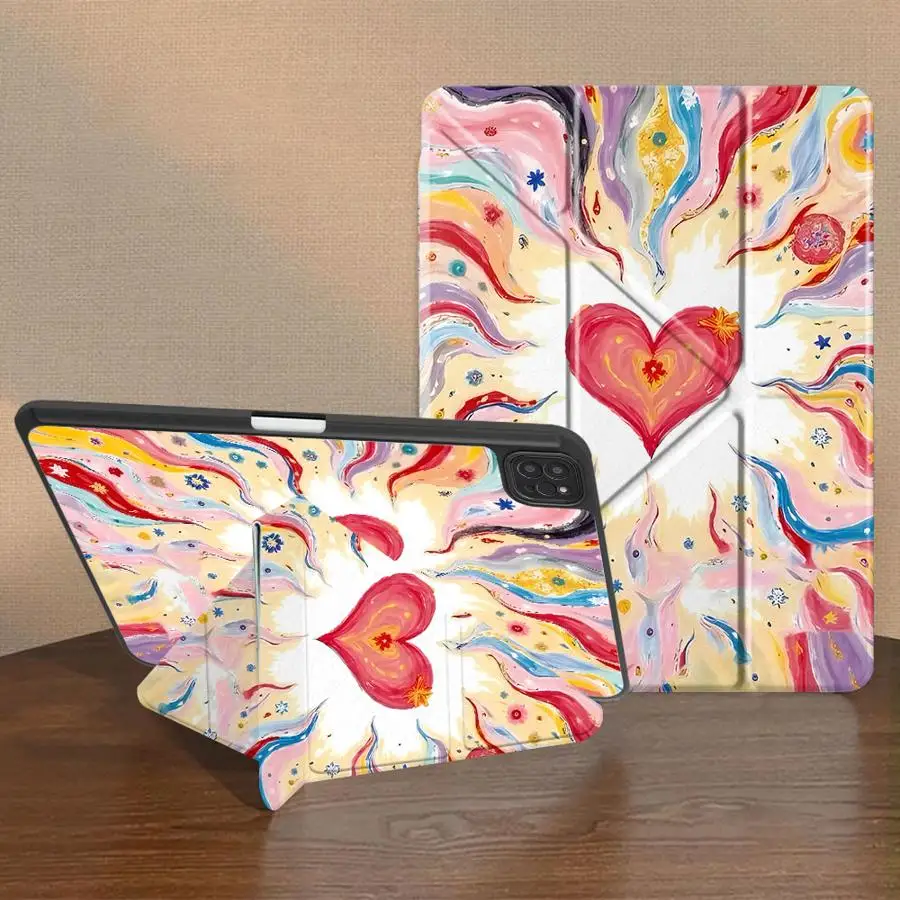 Red Love Tablet Case For iPad Air 4 5 M3 M2 M4 11inch Pro 2025 Mini 6 7 Pro 11th 10th 9th 8th 7th 12.9inch Holder Cover