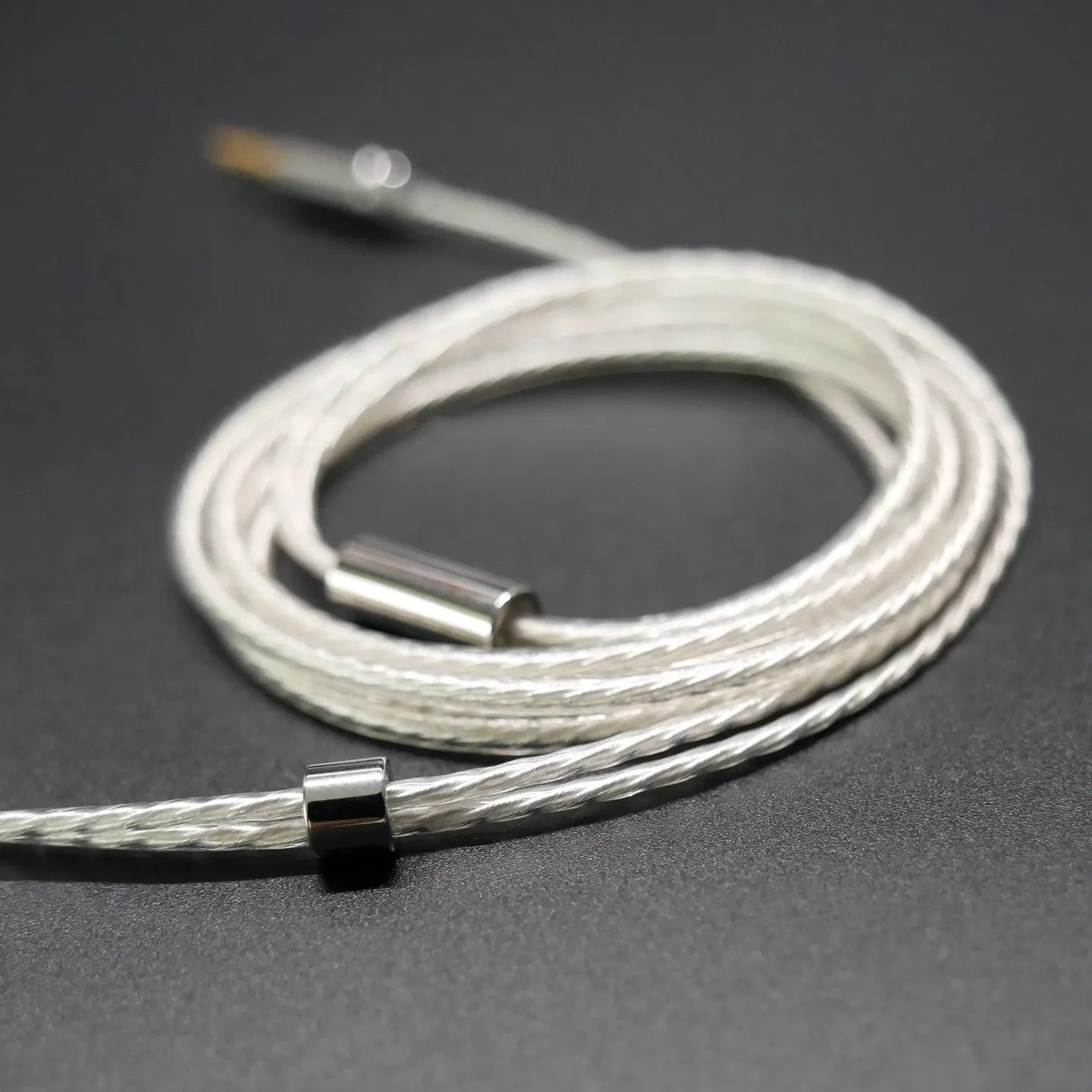 2ストランド単結晶銅銀メッキツイストペア2ピンMMCX QDCイヤホンアップグレードケーブル（AS16 PRO、PRX ZERO、MT1、WAN ER用）