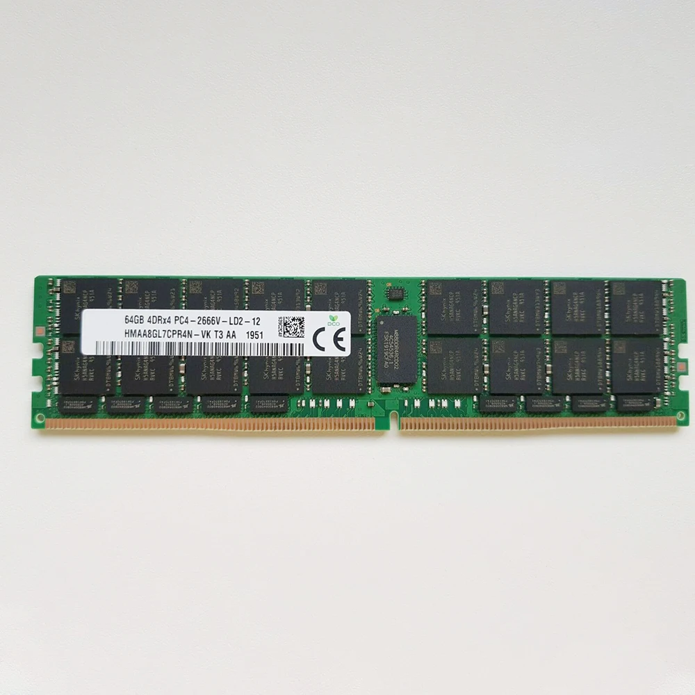 1PCS For SK Hynix RAM 64G 64GB DDR4 4DRX4 PC4-2666V 2666MHZ ECC REG Memory