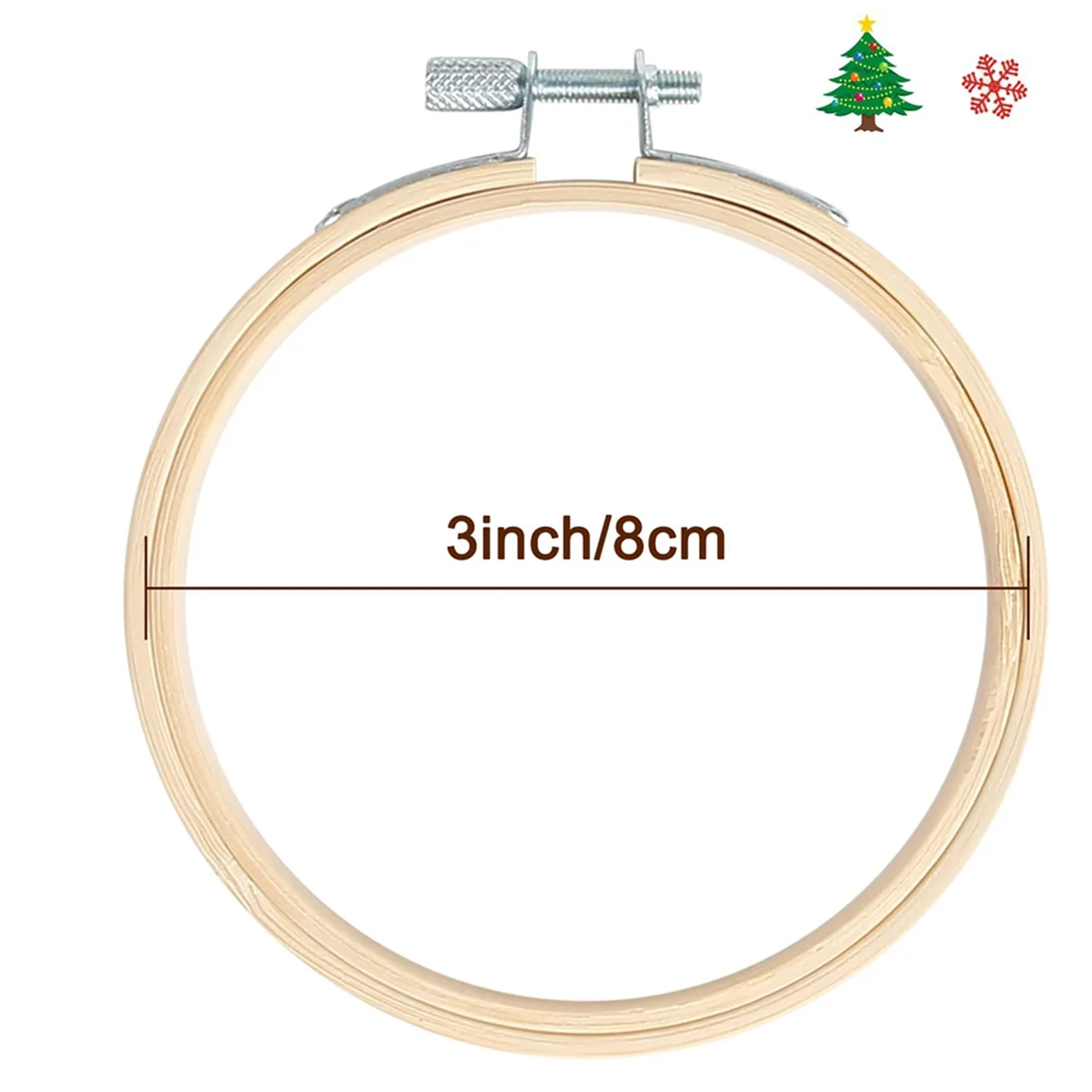 48Pieces 3Inch Embroidery Hoop Mini Embroidery Hoop Bamboo Round Hoop for DIY Craft Needlework, Sewing and Crafts 8cm