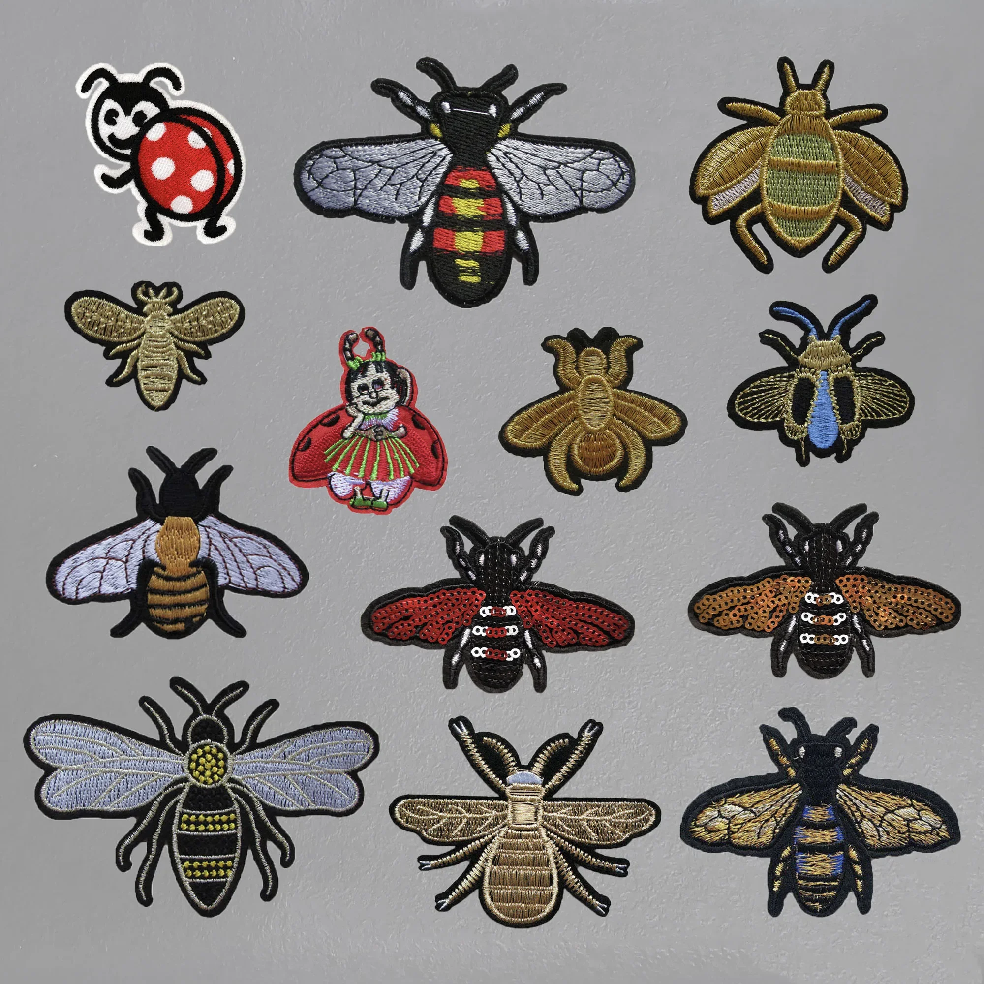 Hot-melt adhesive ironing animal insect pattern embroidery wholesale sales 10 pieces of sewing decorative clothing patches