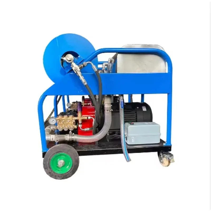 Diesel Pipeline Unclogging Machine High Torque Motor Municipal Sewer Dredging Equipment With Steel Cable