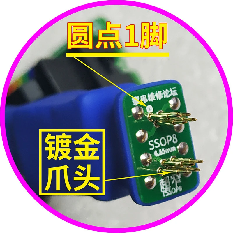 Ssop8 Patch Chip Probe Wire Tssop8 Ultra Narrow Body Burning Reading and Writing Spring Thimble 8 Pins 0.65mm