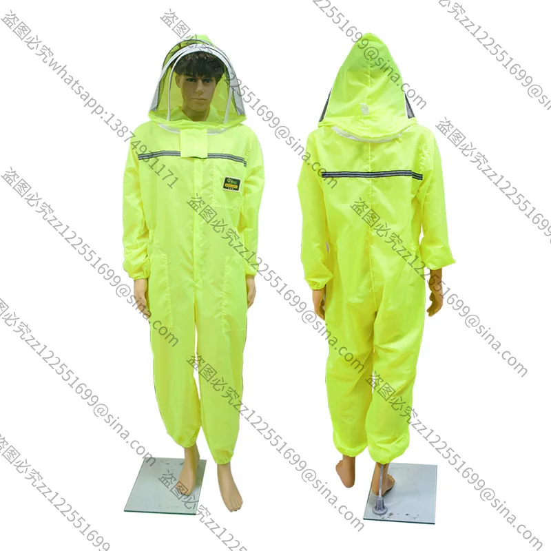 Suitable for Fluorescent Green Summer Bee Anti-bee Clothing, Full Set of Breathable Whole Body Anti-bee Clothing, Mosquito-proof