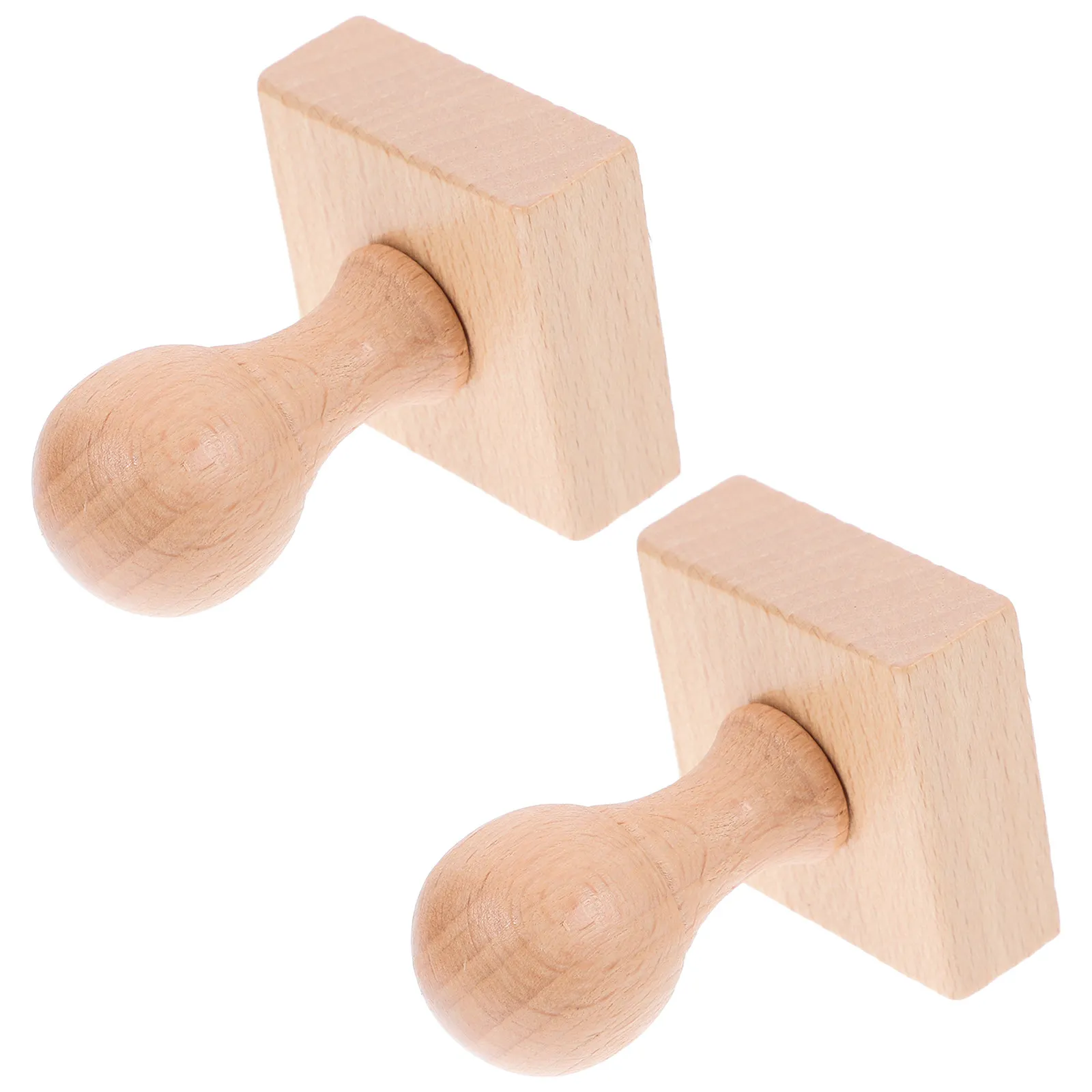 2Pcs Children Rubber Stamps Creative DIY Handcrafted Wood Block Scrapbooking Journal Crafting Stamps Classroom Office Supplies
