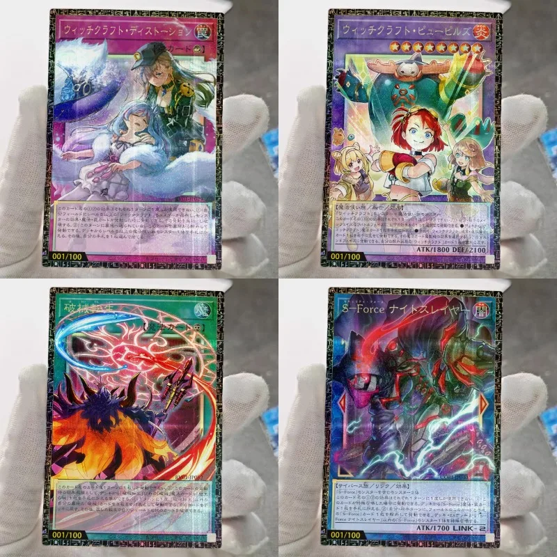 yu-gi-oh-cartao-de-colecao-tcg-diy-gmr-edicao-limitada-witchcrafter-pupils-pser-flash-card-reincarnation-of-the-unchained-game