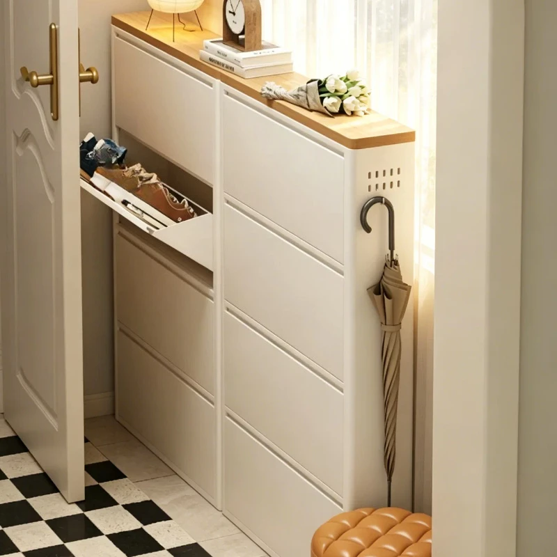Hall Luxury Indoor Wooden Shoe Cabinet Living Room Corner Space Saving Shoe Cabinet Storage Armario Zapatero Organizer Furniture