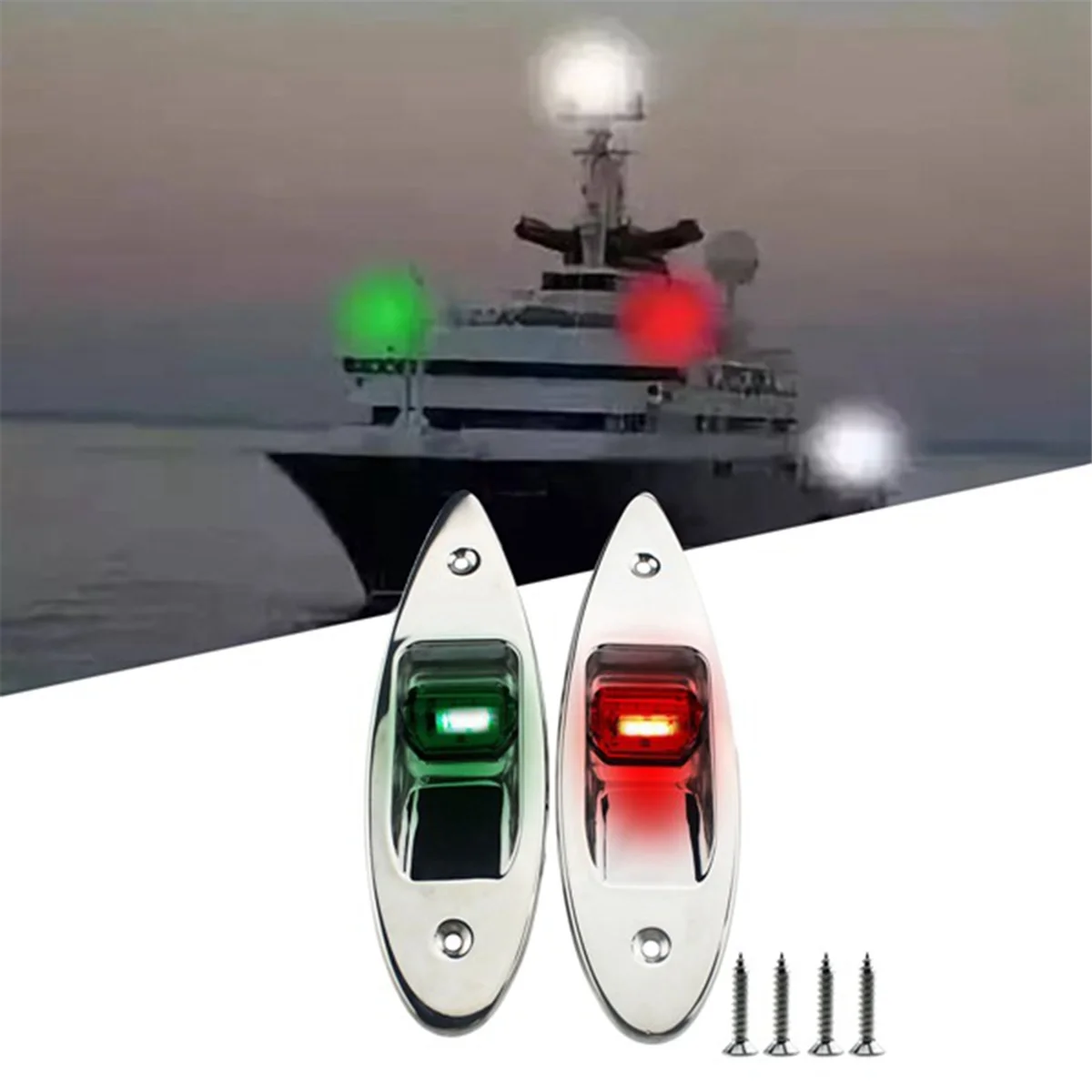 LED Two-Color Signal Lights Marine Universal Navigation Lights Navigation Lights Boat Supplies