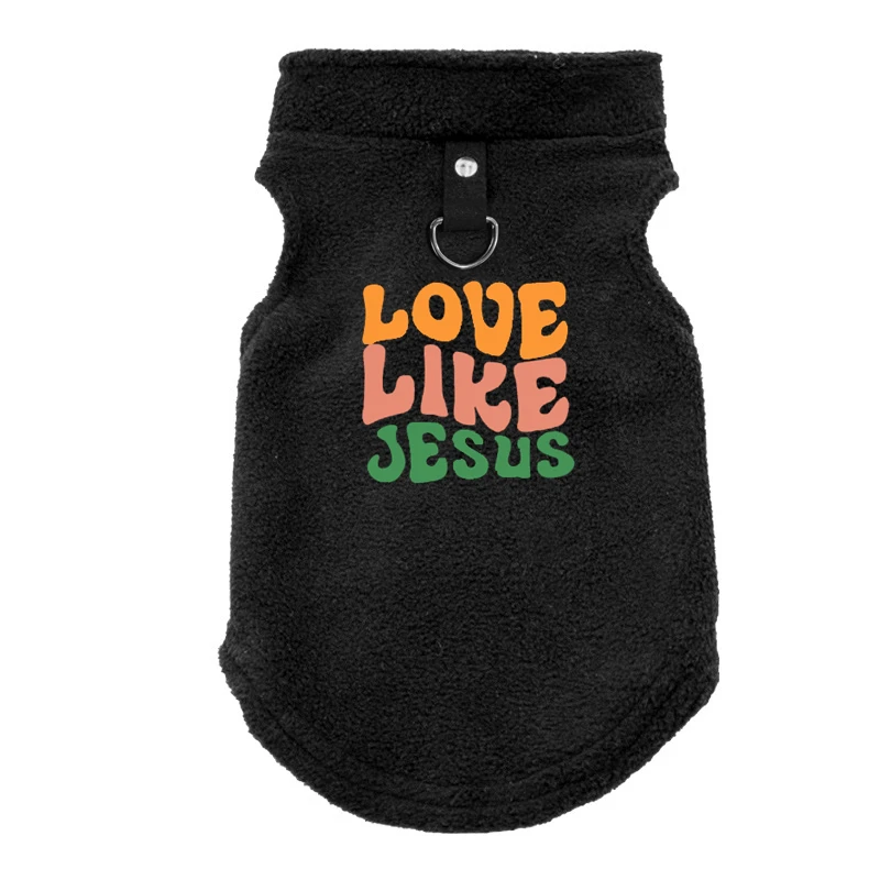 

Winter Soft Fleece Pet Dog Clothes Puppy Clothing Love like jesus Coat Pug Costumes Jacket For Small Dogs Chihuahua Vest Yorks