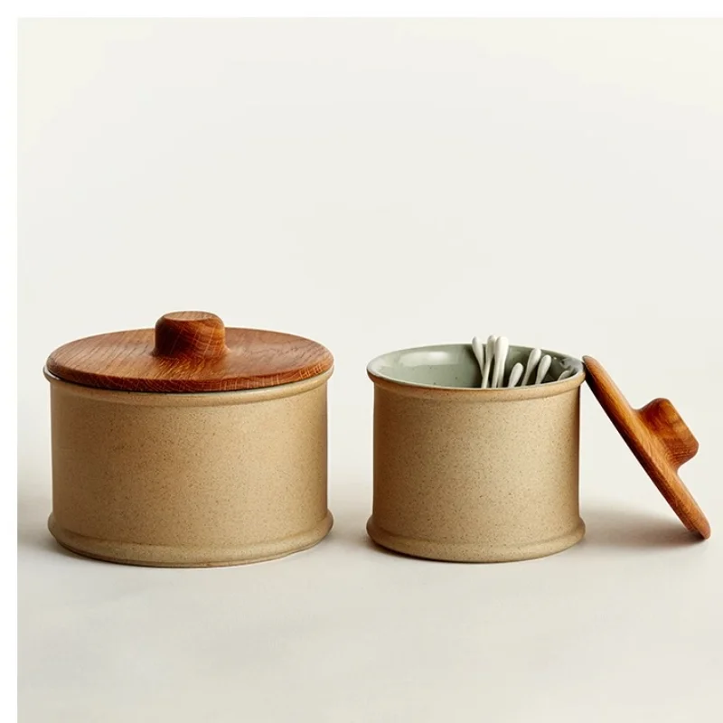 

Ceramic bathroom tank, waterproof cotton swab jewelry storage bucket