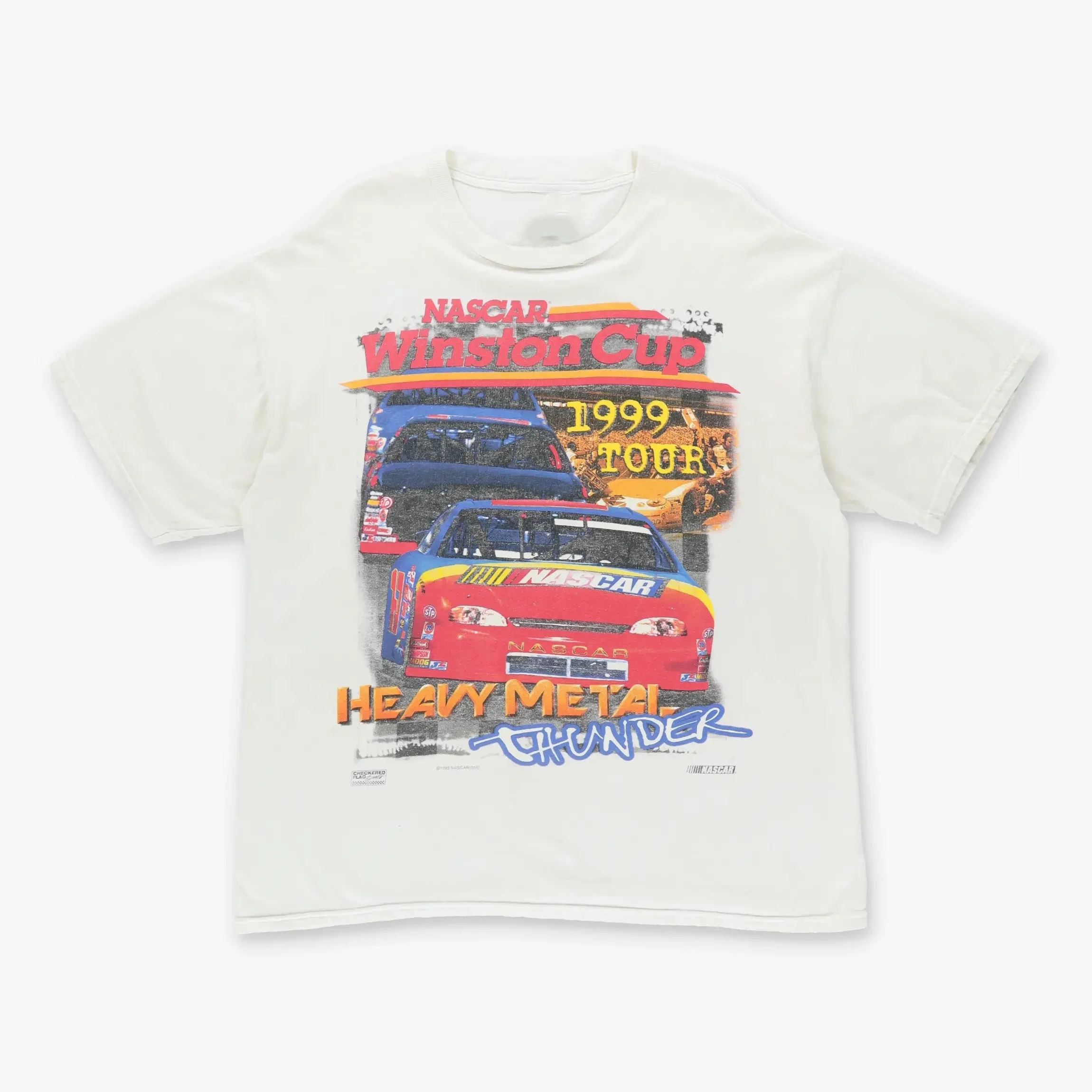 Vintage 1999 NASCAR Winston Cup Heavy Metal Thunder Tour Graphic T-Shirt Cotton Men Women Streetwear Tee