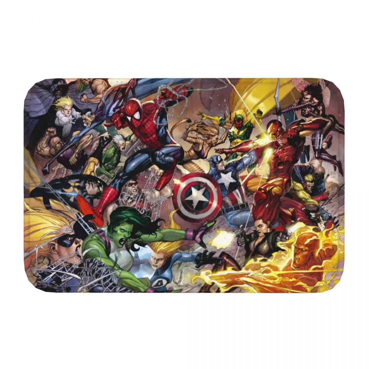 MARVEL Anti-Slip Doormat Kitchen Mat Civil War Floor Carpet Welcome Rug Bedroom Decor