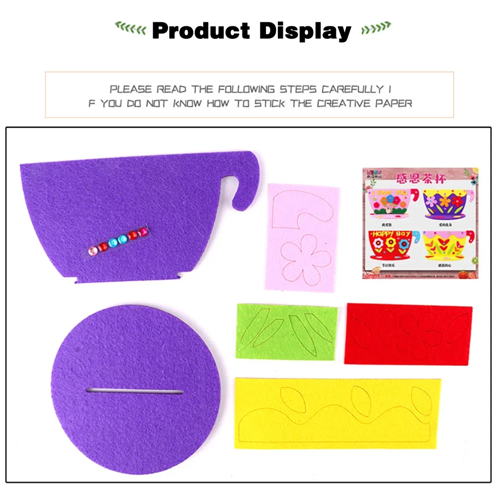 DIY Hand-craft Felt Crafts Toy, Cartoon Bolsa de Natal, Tecido sem tecelagem, Educação Infantil, Montessori Artesanato Presente