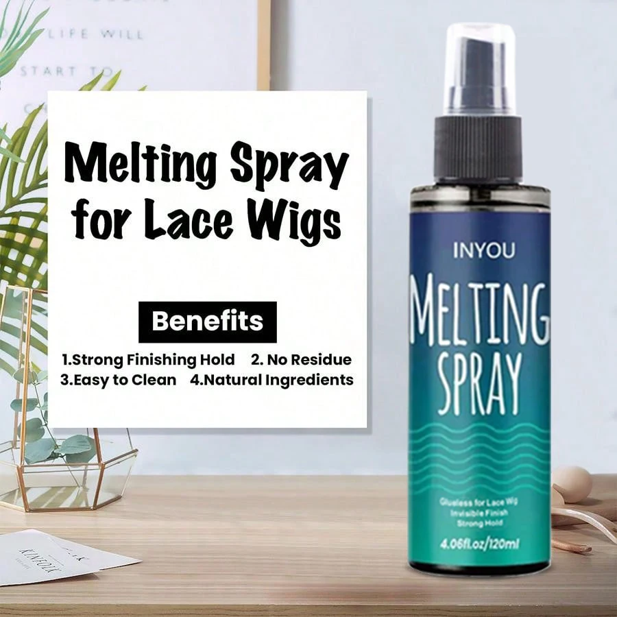 Lace Melting Spray, Lace Wig Melting Spray,Strong Natural Finishing Hold, Wig Melting Spray image 6