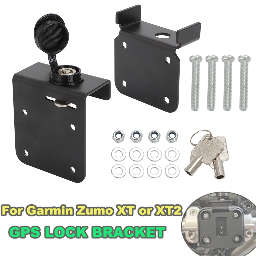 Alumínio GPS Lock Kit para Garmin Zuma XT ou XT2, Bloqueio Suporte De Montagem, Acessórios Da Motocicleta