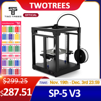 Twotrees High Speed 3D Printer SP-5 V3 Upgrade Core XY FDM Large size Color Printer 350m/s Dual Z Axis Print PA/PC/PLA