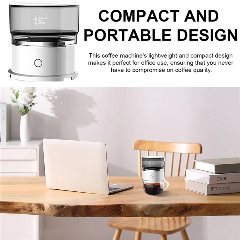 BAAN-Портативная кофеварка ручного прессования с фильтром из нержавеющей стали, автоматическая капельная машина для путешествий, кемпинга, офиса