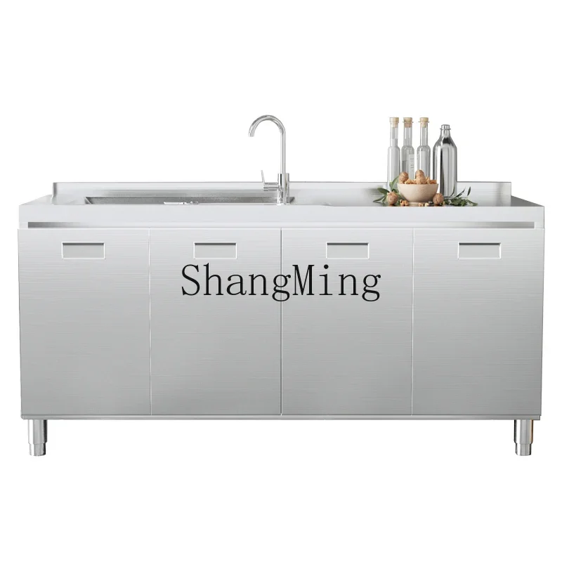 SM household stove integrated stainless steel kitchen cabinet storage cupboard household small apartment