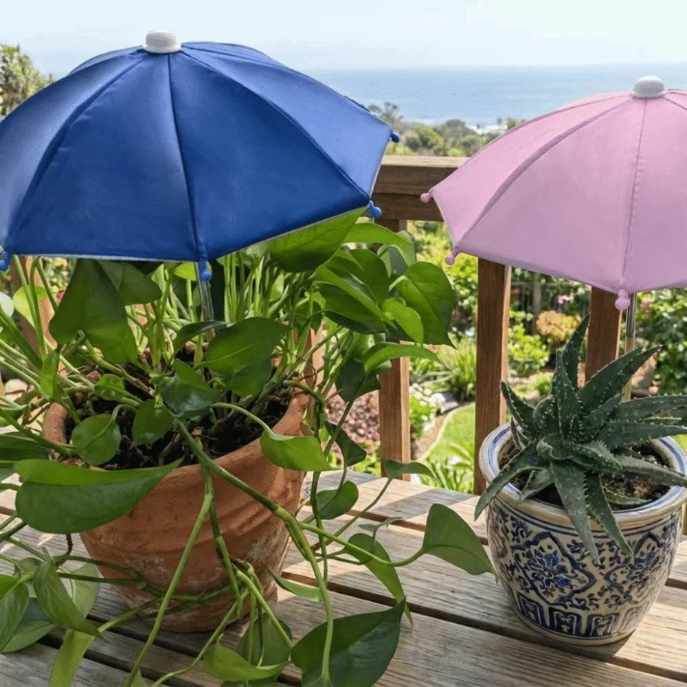 Detachable Plant Shade Umbrella Weatherproof UV Protection Garden Plant Umbrella Decorative Outdoor Sunblock Cover Balcony