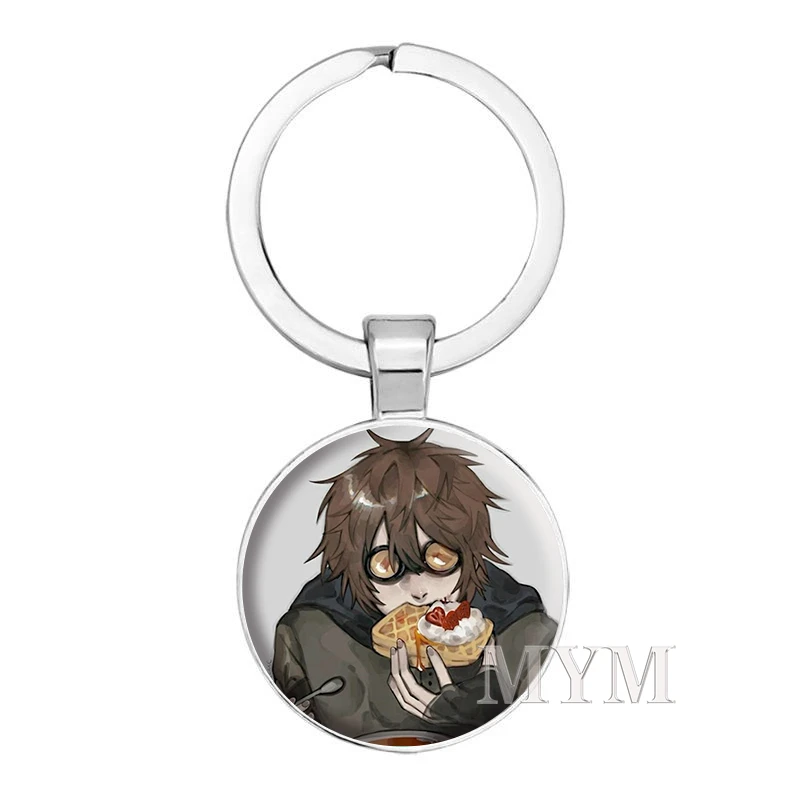 Horror Game Creepypasta Keychain Ticci Toby Game Character Anime Key Chain Bag Decor KeyRing Accessories Fans Gifts