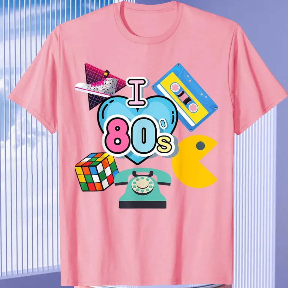 Funny 80's Vintage Design Men's T-shirt Nostalgic I Love The 90's