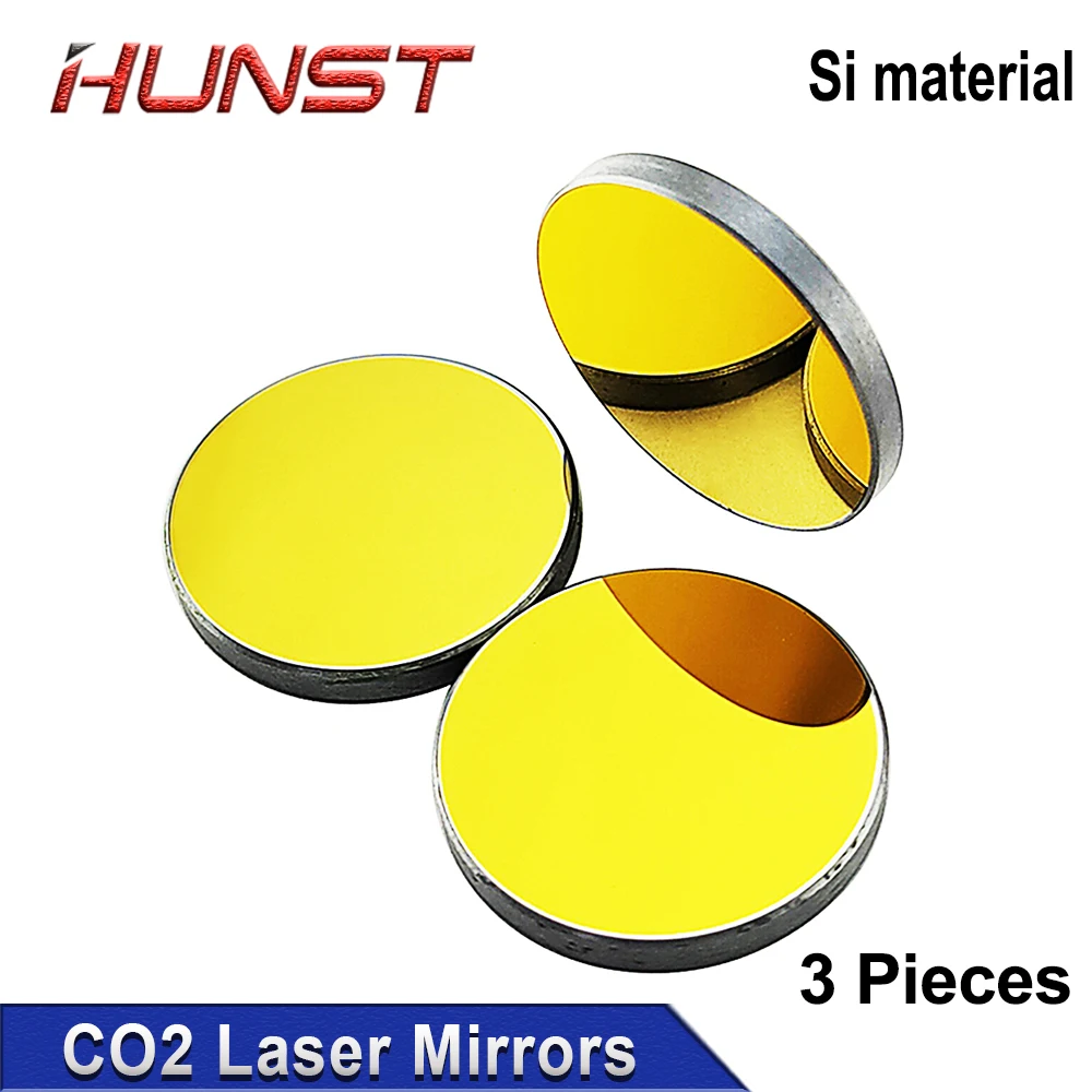 HUNST Co2 Laser Si Reflective Mirrors for Laser Engraver Gold-Plated Silicon Reflector Lenses Dia. 20 25 30mm image 2