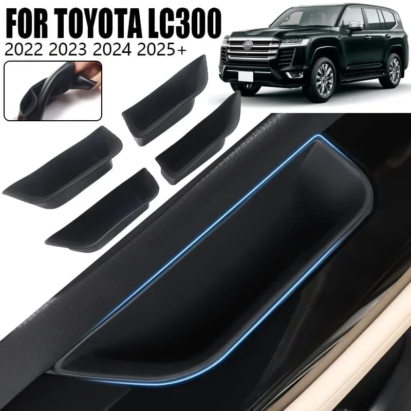 for Toyota Land Cruiser LC300 2022-2024 Front & Rear Door Handle Storage Box Silicone Shock-Absorbing Anti-Slip Car, Easy-Clean