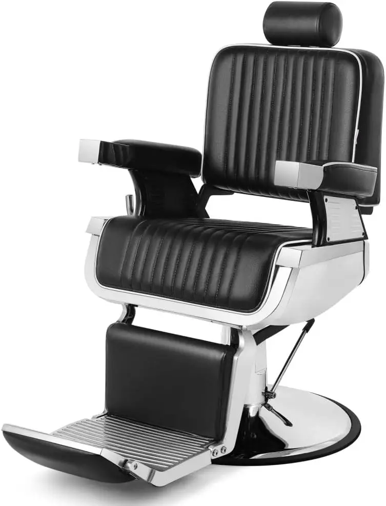 

Chair Reclining Hydraulic Barber Chairs Heavy Duty Styling Chairs for Salon Chair Tattoo Chair Beauty Equipment (Black)