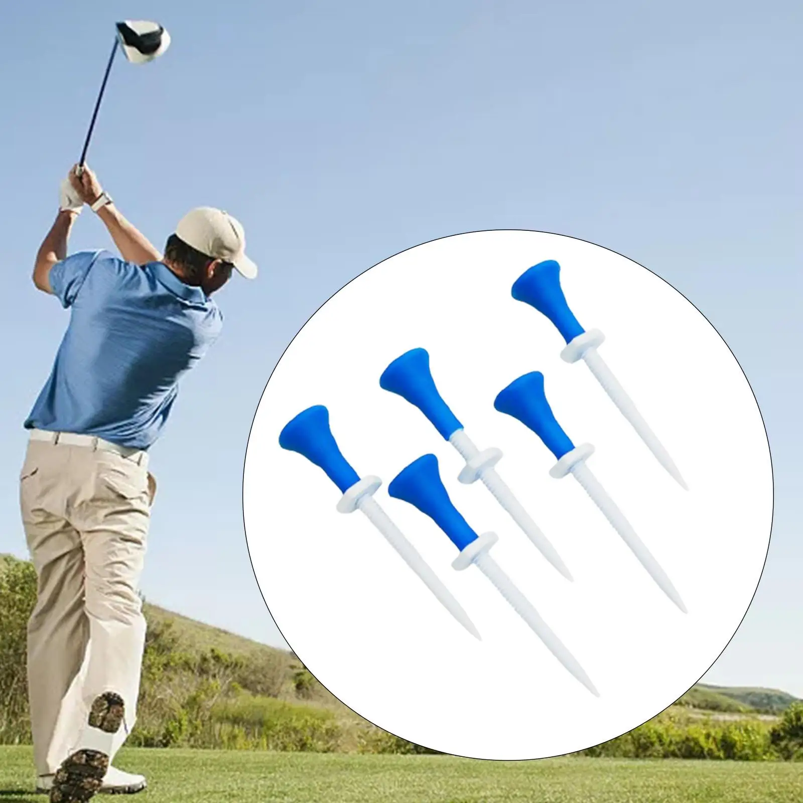 

5x Golf Tees Golf Ball Holder for Outdoor Practice Backyard Driving Range