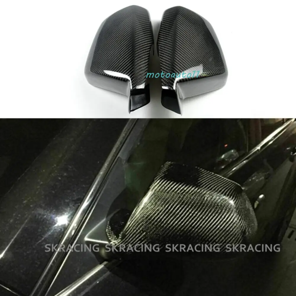 

For Cadillac CTS 2009-2013 Rearview Mirror Cover Side Wing Caps Carbon Fiber