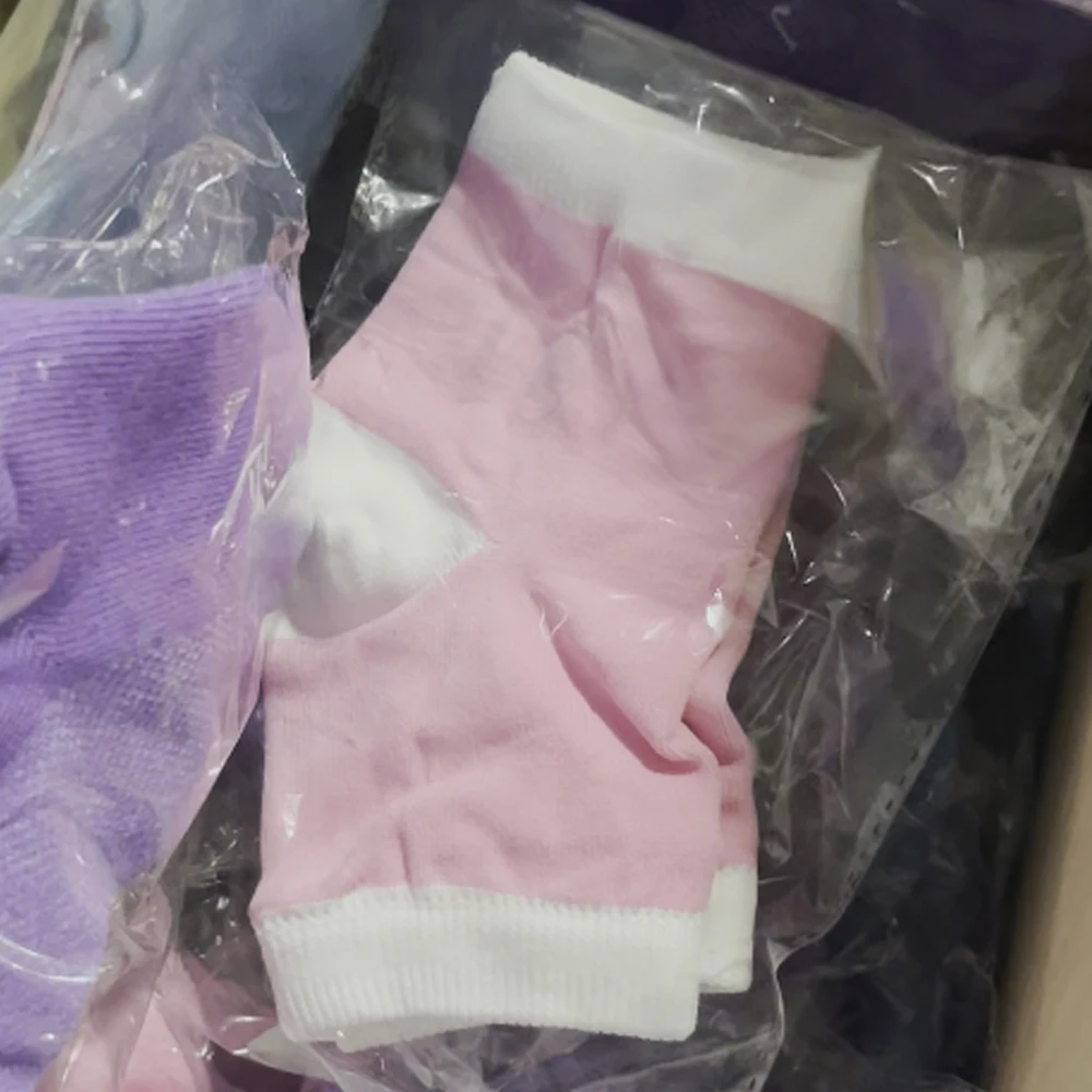 Fersen-Feuchtigkeitssocken Offene Zehensocken Gel-Fersensocken Fuß-Reparatursocken für Trockene Harte Rissige Füße 1 Paar